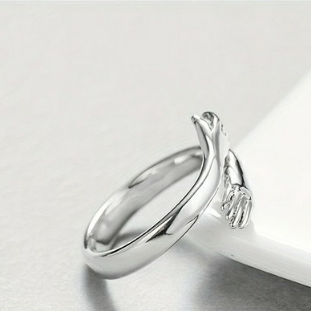 Love Hug Hands Open Ring